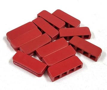 Vintage Fischertechnik ashouders 31030, rood, 12 stuks, Verzenden, Nieuw
