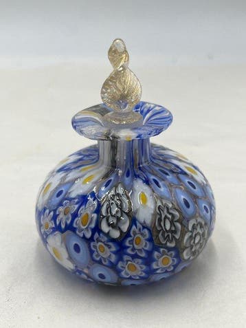 Livio Campanella - Vaas - Muranoglas - Fles met 24k gouden