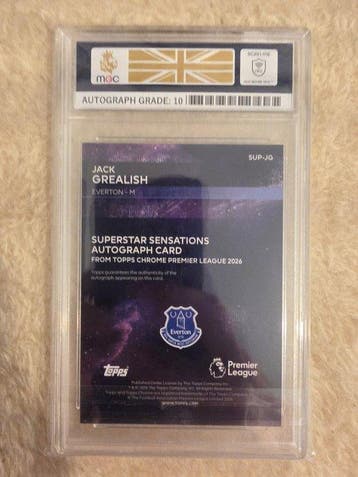 2026 Topps Chrome Jack Grealish #318035 Gesigneerde kaart -