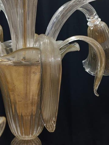 Lustre - Schochoro - Verre de Murano - 5 lumières