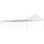 vidaXL Prieel met dak 15,61x4,08x3,22 m polyetheen wit, Verzenden, Nieuw