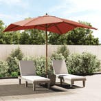 vidaXL Parasol met houten paal 300x300x273 cm, Tuin en Terras, Verzenden, Nieuw