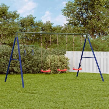 vidaXL Schommelset met schommels en trapeze, Kinderen en Baby's, Speelgoed | Buiten | Speeltoestellen, Verzenden, Nieuw