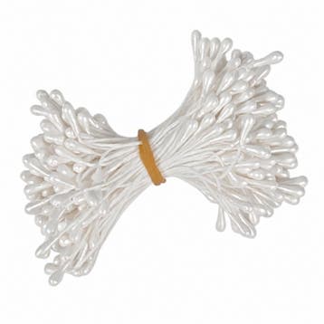 Witte Bloemstampers Met Parelglans - Meeldraden Voor, Hobby & Loisirs créatifs, Verzenden