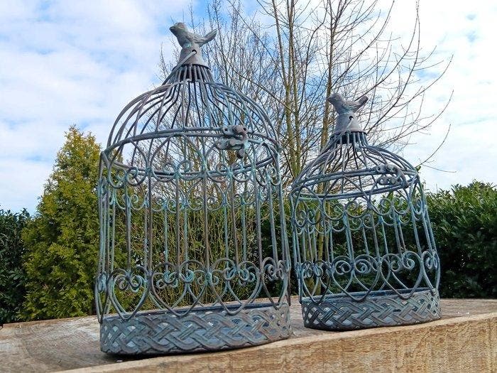 Vogelkooi (2) - Metaal, Antiek en Kunst, Kunst | Designobjecten