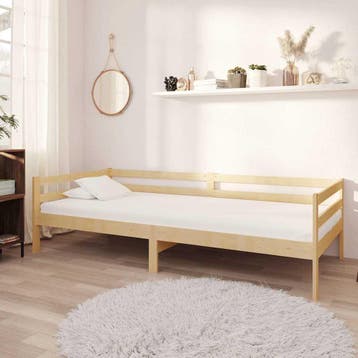 vidaXL Slaapbank massief grenenhout 90x200 cm, Verzenden, Nieuw