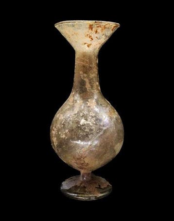 Oud-Romeins - Galloromaanse glazen fles - prachtige
