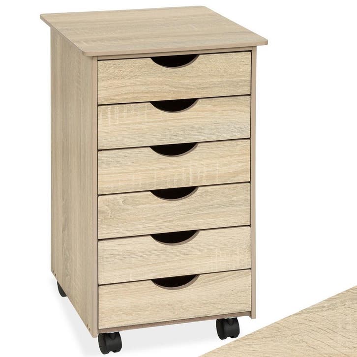 Ladekast van hout 65x36x40cm - Licht hout, eiken Sonoma, Huis en Inrichting, Kasten | Roldeurkasten en Archiefkasten, Verzenden