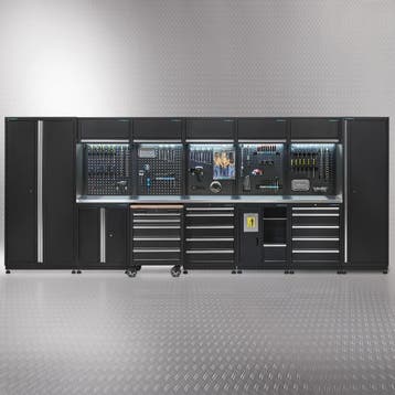 Datona Werkplaatsinrichting PREMIUM met RVS werkblad 500 cm, Ophalen of Verzenden