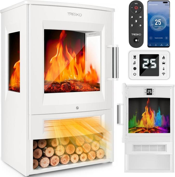 Sfeerhaard elektrisch - Elektrische haard - Met verwarming -, Maison & Meubles, Cheminées, Envoi