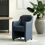 Set van 6 Leren eetkamerstoelen Mass - Toledo Marine, Ophalen of Verzenden, Nieuw, Leer