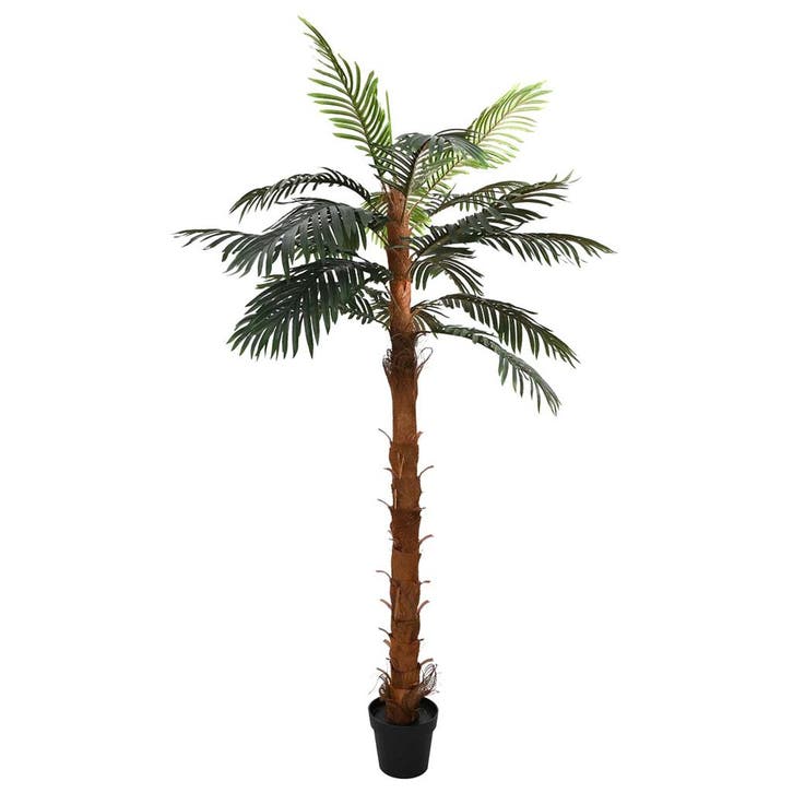 vidaXL Kunstmatige Cocuspalm Boom Groen 70 x 20 x 200 cm, Huis en Inrichting, Kamerplanten, Verzenden