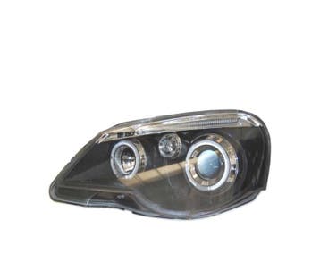 PHARES VOLKSWAGEN VW POLO 9N3 05-09 ANGEL EYES FOND NOIR, Autos : Pièces & Accessoires, Éclairage, Verzenden