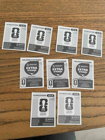 Panini - 9 Sticker - Excellent (EX), Nieuw