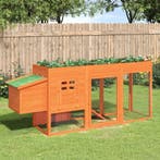 vidaXL Kippenhok 204x50x84 cm massief grenenhout bruin, Verzenden, Nieuw