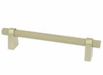 Staafgreep aluminium Ribbel 128 mm mat-goud, Nieuw