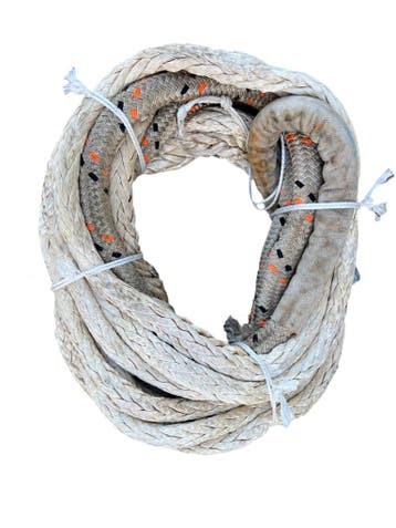 White Dismantle Rope HMPE 20 MTR 34MM 1 Oog BS 65 Ton Dyn..., Watersport en Boten, Verzenden, Nieuw