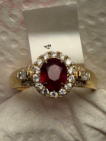 Zonder minimumprijs - Ring - 18 karaat Geel goud - 1.45ct.