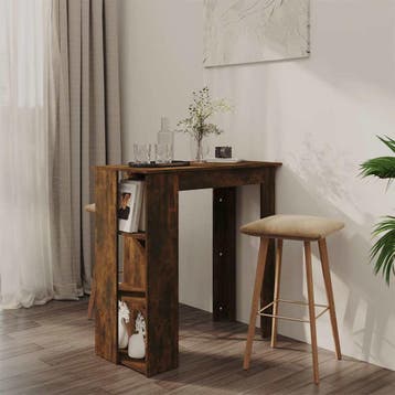vidaXL Bartafel met schap 102x50x103,5 cm bewerkt hout, Verzenden