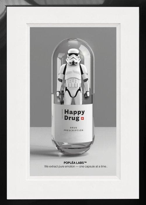 POPLEA - Poplea STORM TROOPER - HAPPY DRUG— (2000), Antiek en Kunst, Kunst | Schilderijen | Modern