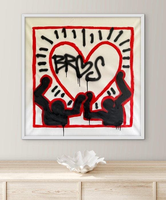 Freda People - Super Rare Haring XL, Antiek en Kunst, Kunst | Schilderijen | Modern