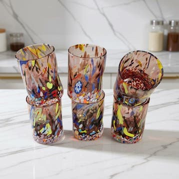 MurArt - Service de boisson (6) - Verre - Murrine Millefiori