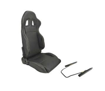 Kit Siège Baquet Sport Universel Look Sparco Cuir Noir, Autos : Pièces & Accessoires, Verzenden