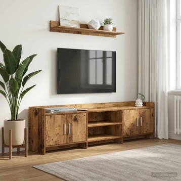 vidaXL TV Kast 168 x 33 x 47 cm Oud hout Bewerkt hout, Verzenden, Nieuw