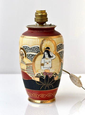 Tafellamp - Keramiek - Vintage Japanse Satsuma, Antiquités & Art