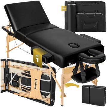 3 zones massagetafel Somwang 7,5cm matras en houten frame, Verzenden