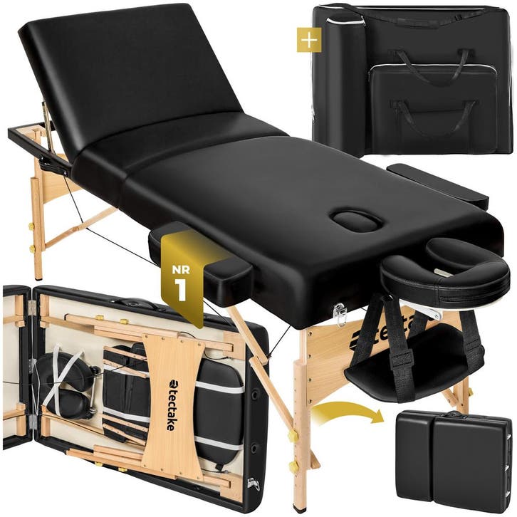 3 zones massagetafel Somwang 7,5cm matras en houten frame, Sport en Fitness, Massageproducten, Verzenden