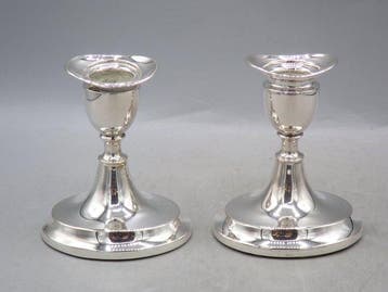 Svend Toxvaerd - Kandelaar (2) - .830 zilver, Antiek en Kunst