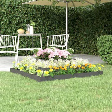 vidaXL Plantenbak 110x110x27 cm massief grenenhout grijs, Verzenden