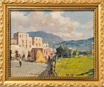 Mario Maresca Serra (1912 - 1991) - Paesino in campagna