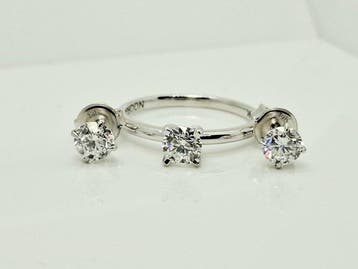 Ensemble de bijoux 2 pièces - 14 carats Or blanc - 1.49ct., Bijoux, Sacs & Beauté, Bijoux anciens