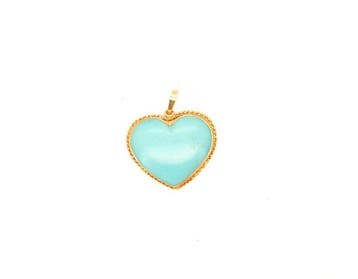 Pendentif - 18 carats Or jaune - Larimar