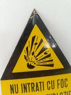 Explosiegevaar - Emaille plaat - Metaal, Emaille