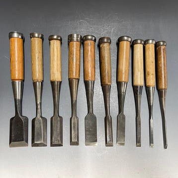 Tataki Oire Nomi | Bench Chisels Carving w/Roll Case - Outil, Antiquités & Art