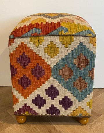 Kelim Poef (Inutilisé/Nouveau) - Tapis - 36 cm - 36 cm, Nieuw