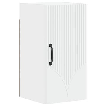 vidaXL Badkamer wandkast HOORN Wit 30 x 31 x 59 cm Bewerkt, Verzenden