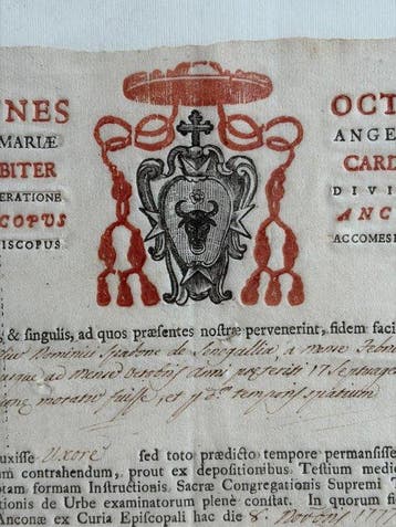 Document - Sconosciuto - Cardinale bufalini - 1776, Antiek en Kunst, Antiek | Boeken en Manuscripten