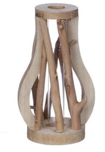Decoratief Drijfhout met Reageerbuis L9,5 W7,5 H15,5 cm, Nieuw