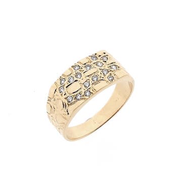 Roségouden ring met zirconia, Handtassen en Accessoires, Ringen, Gebruikt, 19 tot 20, Ophalen of Verzenden, Met edelsteen