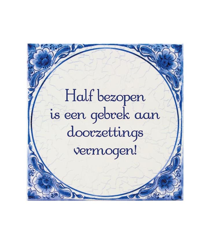 Delfts Blauw Tegel Bezopen 14,5cm, Huis en Inrichting, Woonaccessoires | Schilderijen, Tekeningen en Foto's, Nieuw, Verzenden