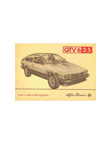 1984 ALFA ROMEO GTV6 2.5 INSTRUCTIEBOEKJE ITALIAANS