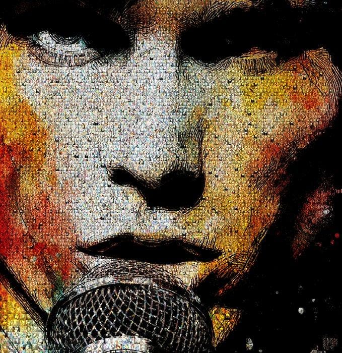 David Law - Jim Morrison - Format XL 60x60, Antiquités & Art, Art | Objets design