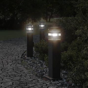 vidaXL Vloerlamp voor buiten met stopcontact 50 cm aluminium, Verzenden, Nieuw