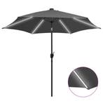 vidaXL Parasol met LED-verlichting en aluminium paal 300 cm, Verzenden, Nieuw