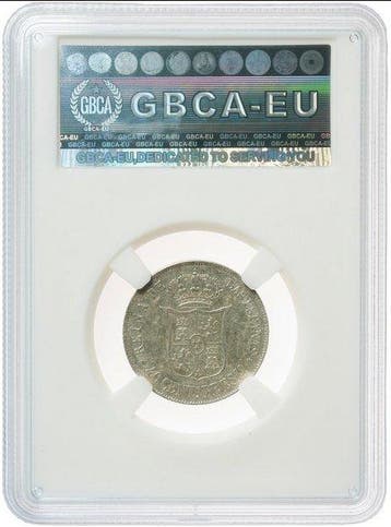 Spanje. Isabel II. 40 Céntimos de Escudo 1866 - GBCA AU58