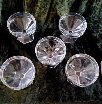 Val Saint Lambert - Drankservies (5) - champagne - Nungesser, Antiquités & Art